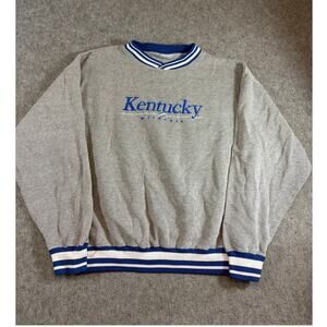 Kentucky Wildcats Sweatshirt Mens Large Gray Red Oak Y2K College NCAA Vintage